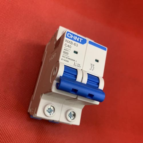 CB tép (MCB) dòng cắt 6KA 2 cực Chint NXB-63 2P C40 6kA
